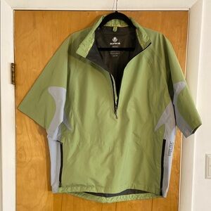 Sunice Olive and Light Gray Quarter-Zip Jacket